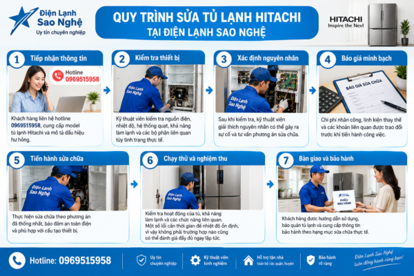 sửa tủ lạnh hitachi tại hà nội